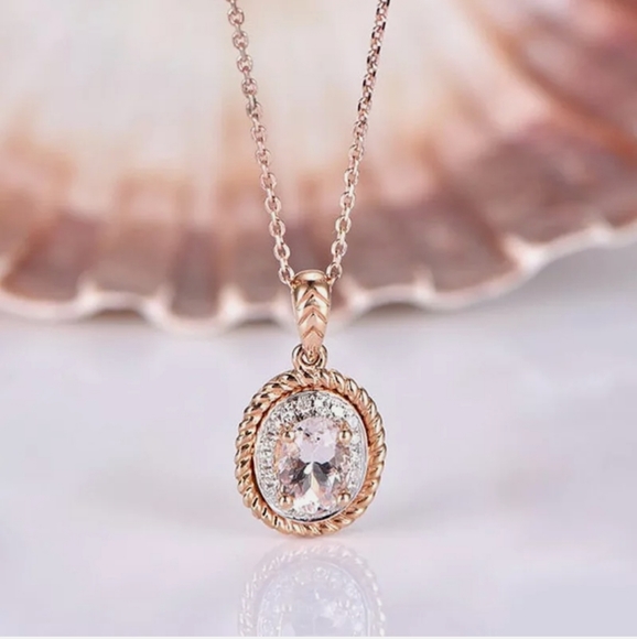 Jewelry - New Gorgeous 14K Rose Gold Plated Pendant Necklace